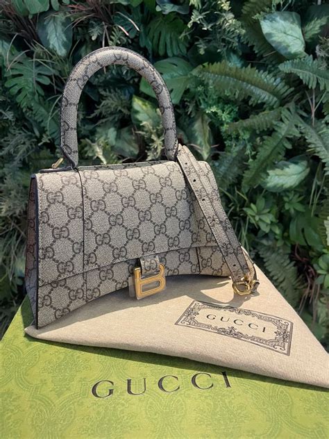 balenciaga hourglass bag gucci|gucci and balenciaga collab bag.